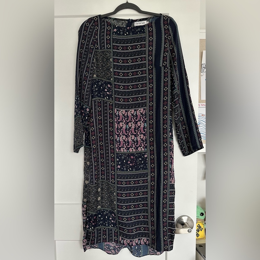 MIDI purple patterned dress